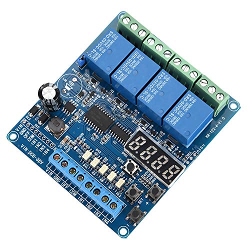 Zeitverzögerungs-Relaismodul – DC 12 V, Programmierbares Multifunktions-Zeitverzögerungs-Relaismodul mit Segment-LEDs-Anzeige für Smart Home, Automatische Steuerung Zeitverzögerungs-Relaismodul – DC 12 V, Programmierbares Multifunktions-Zeitverzögerungs-Relaismodul mit Segment-LEDs-Anzeige für Smart Home, Automatische Steuerung von LJCM
