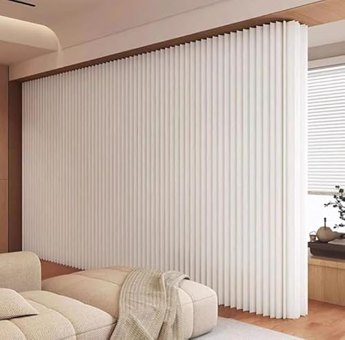 Einziehbare Trennwand aus Papier, Raumteiler für das Homeoffice, faltbare Sichtschutzwand aus Papier, flexible Trennwand,300x220cm/9.84x7.21ft von LJCSSD