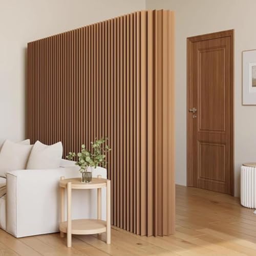Faltbare, einziehbare Trennwand, Paneelschirme, moderner, faltbarer Raumteiler, Sichtschutz für den Innenbereich, freistehende Trennwand aus Papier,Brown-4x2.2m/13.12x7.21FT Faltbare, einziehbare Trennwand, Paneelschirme, moderner, faltbarer Raumteiler, Sichtschutz für den Innenbereich, freistehende Trennwand aus Papier,Brown-4x2.2m/13.12x7.21FT von LJCSSD