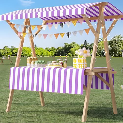 Kommerzieller Imbisswagen mit Rädern, tragbarer Marktstand zum Verkauf von Hot Dogs/Kaffee/Blumen/Süßigkeiten, faltbarer Imbissstand aus Holz für den Außenbereich,S(WithoutWheels)-Color2 von LJCSSD