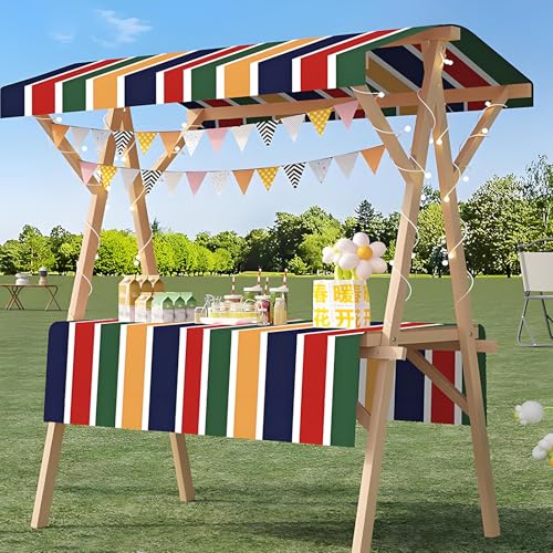 Kommerzieller Imbisswagen mit Rädern, tragbarer Marktstand zum Verkauf von Hot Dogs/Kaffee/Blumen/Süßigkeiten, faltbarer Imbissstand aus Holz für den Außenbereich,S(WithoutWheels)-Color3 von LJCSSD