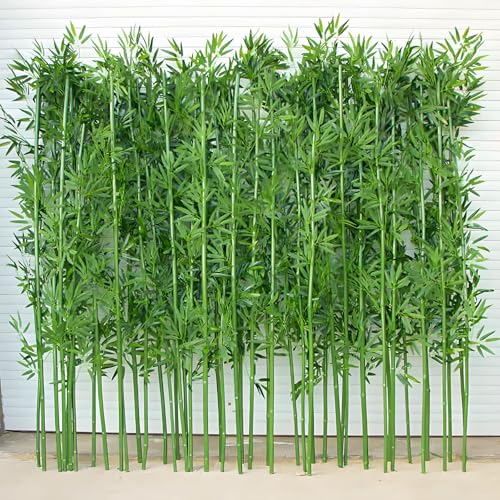 LJCSSD Künstlicher Bambusbaum für drinnen und draußen, Sichtschutzzaun, DIY-Dekoration, künstliche Bambusseide, Kunstbaumpflanze, grüne Wand aus künstlichem Bambus 1m/3.3fttall-100Bamboo LJCSSD Künstlicher Bambusbaum für drinnen und draußen, Sichtschutzzaun, DIY-Dekoration, künstliche Bambusseide, Kunstbaumpflanze, grüne Wand aus künstlichem Bambus 1m/3.3fttall-100Bamboo von LJCSSD
