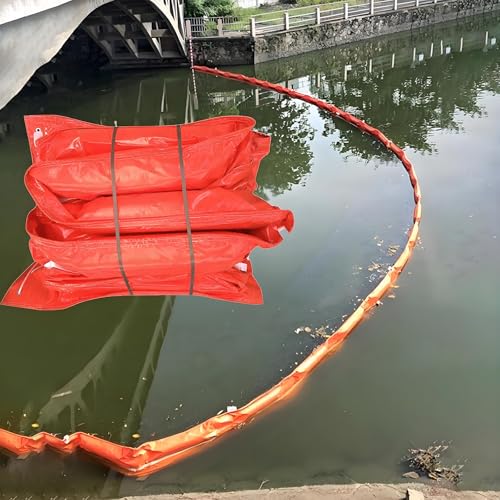 LJCSSD Ölsperrbalken vom Schwimmtyp, Hochwassersperre, PVC-Ölsperrbalken, schwimmender PVC-Ölsperrbalken, 10/20 m Hochwassersperre, für Flüsse, Häfen, Seen, Piers,L10m/32.8ft-H45cm/17.7inch LJCSSD Ölsperrbalken vom Schwimmtyp, Hochwassersperre, PVC-Ölsperrbalken, schwimmender PVC-Ölsperrbalken, 10/20 m Hochwassersperre, für Flüsse, Häfen, Seen, Piers,L10m/32.8ft-H45cm/17.7inch von LJCSSD