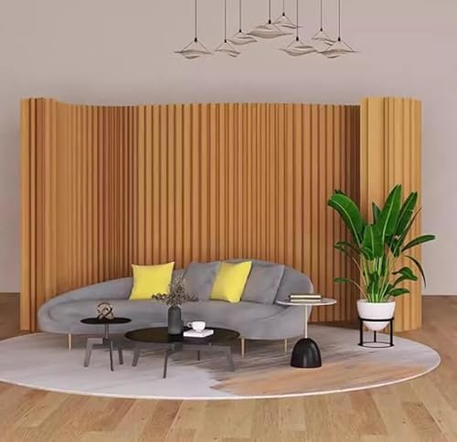Moderner Raumteiler, zeitgenössischer weißer faltbarer Raumteiler aus Papier, Sichtschutz für den Innenbereich, verformbarer funktionaler dekorativer freistehender,Brown-4x2.2m/13.12x7.21FT Moderner Raumteiler, zeitgenössischer weißer faltbarer Raumteiler aus Papier, Sichtschutz für den Innenbereich, verformbarer funktionaler dekorativer freistehender,Brown-4x2.2m/13.12x7.21FT von LJCSSD