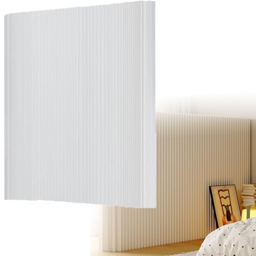 Moderner Raumteiler, zeitgenössischer weißer faltbarer Raumteiler aus Papier, Sichtschutz für den Innenbereich, verformbarer funktionaler dekorativer freistehender,White-6x2m/19.68x6.5FT von LJCSSD