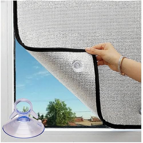 LJDJRHXH 8 Mm Premium Isolierfolie Für Fenster, UV-Schutz & Wärmeisolierung Mit Saugnäpfen, Reflektierende Aluminium Fensterfolie, 50 60 100 30 90 120 80 cm B Sonnenschutz Sichtschutzfolie LJDJRHXH 8 Mm Premium Isolierfolie Für Fenster, UV-Schutz & Wärmeisolierung Mit Saugnäpfen, Reflektierende Aluminium Fensterfolie, 50 60 100 30 90 120 80 cm B Sonnenschutz Sichtschutzfolie von LJDJRHXH