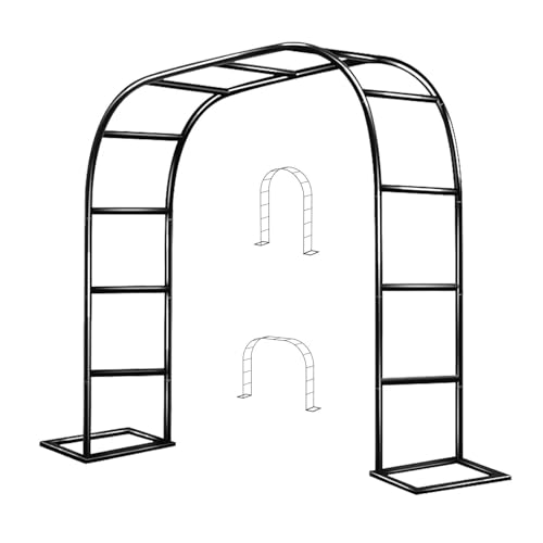 LJDJRHXH Rosenbogen aus Metall, Stabil Gartenbogen für Kletterpflanzen, 80 140 180 200 300 400 cm Breit Rankhilfe Torbogen für Hochzeit Dekor, Pergola Rankgitter Spalier Wetterfest(300x250 cm (BxH)) von LJDJRHXH