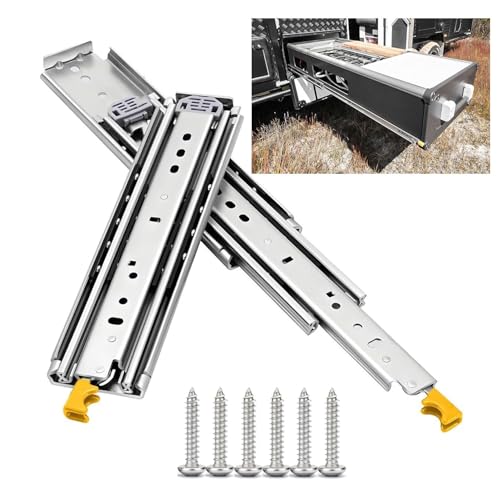 Schwerlast Schubladenauszüge Vollauszug, 220 kg Tragkraft, Soft-Close Schienensystem, 300 400 1200 500 600 800 2000 mm Kugelführung Auszugsschienen für professionelle Anwendungen(250mm) von LJDJRHXH