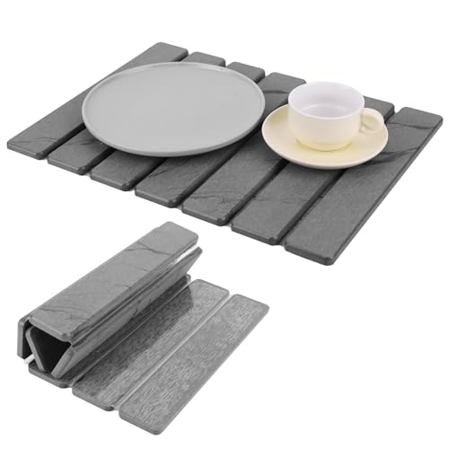 Stone Abtropfmatte für Küchentheke, Schwarz-2 Stone Abtropfmatte für Küchentheke, Schwarz-2 von LJEC