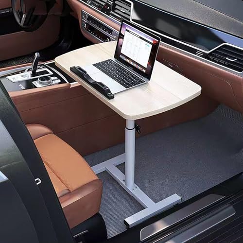 LJFDXD RV-Klapptisch, klappbarer Esstisch mit Einstellbarer Höhe, Computerarbeitsplatz mit Stahlrohrhalterung und MDF-Platten Desktop(Natural,60x40cm) von LJFDXD