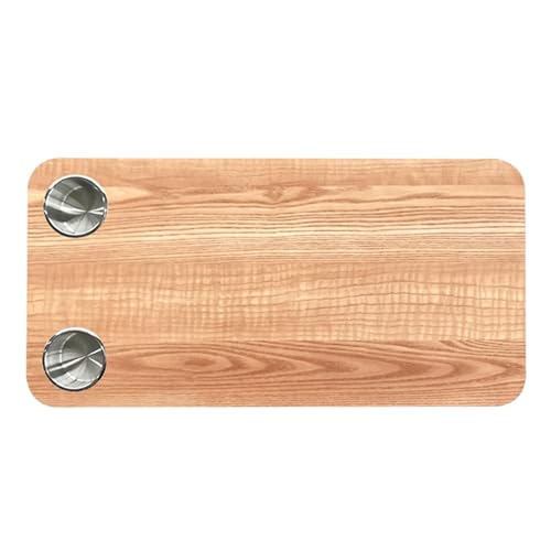 LJFDXD Wohnmobil Holztischplatte, Abnehmbare Wohnmobil-Ersatzarbeitsplatte, Rechteckige Schreibtischplatte mit 2 Getränkehaltern, Camper-Tischplatte, 80 x 40 cm(Natural) von LJFDXD