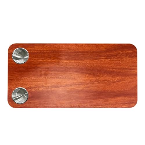LJFDXD Wohnmobil Holztischplatte, Abnehmbare Wohnmobil-Ersatzarbeitsplatte, Rechteckige Schreibtischplatte mit 2 Getränkehaltern, Camper-Tischplatte, 80 x 40 cm(Red) von LJFDXD
