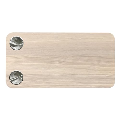 LJFDXD Wohnmobil Holztischplatte, Abnehmbare Wohnmobil-Ersatzarbeitsplatte, Rechteckige Schreibtischplatte mit 2 Getränkehaltern, Camper-Tischplatte, 80 x 40 cm(White) von LJFDXD