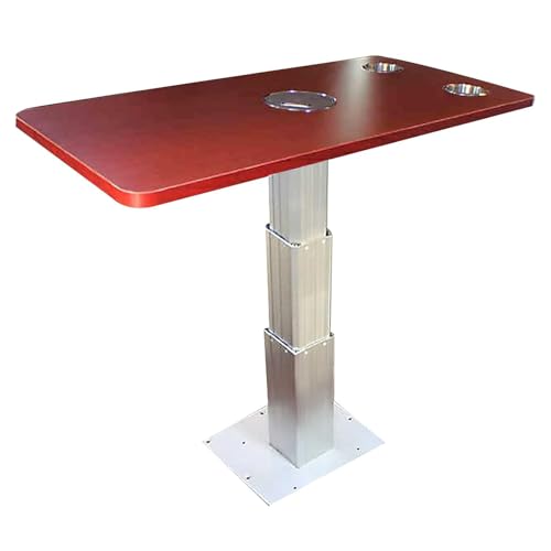 Wohnmobiltisch, Anhebbarer Bootstisch, Camper Ponton Schreibtisch, Einziehbarer Ständer aus Aluminiumlegierung für Wohnmobil, Home Office, Schlafzimmer oder Küche, 13-30 Zoll höhenverstellbar(Red) von LJFDXD