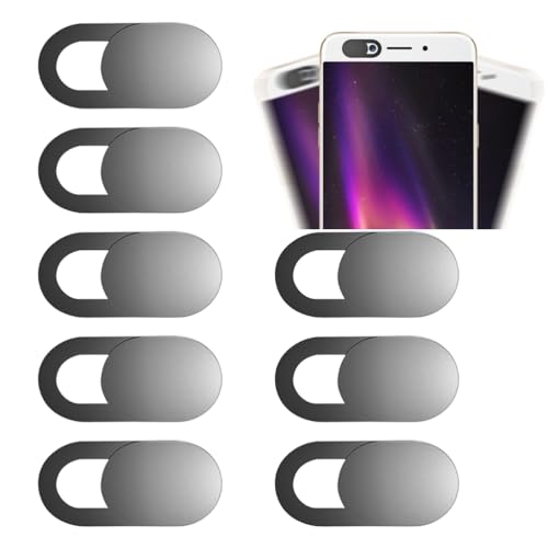 8er Set Webcam Abdeckung, Slider Camera Cover Ultra dünne Webcam Cover Privacy-Schutz Kamera Abdeckung für Laptop, PC, Smartphones, Tablets, etc. - (Schwarz) von LJFEA