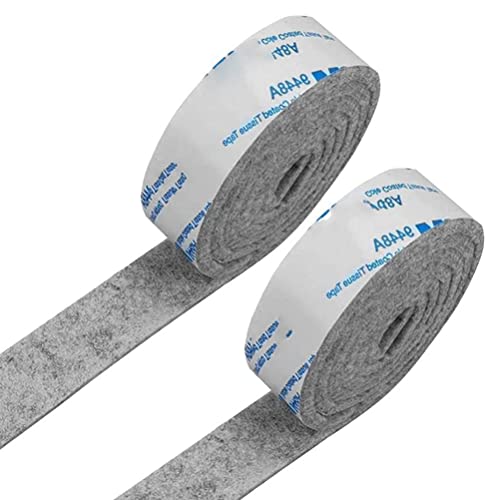 LJFEA 2 Pcs Filzgleiter Selbstklebend, Selbstklebendes Filz für Möbel, Filz Selbstklebende, Stark Filzstreifen 150 * 2 * 0.4cm, Graue, rutschfeste Möbel, schonen den Boden, reduzieren Geräusche von LJFEA