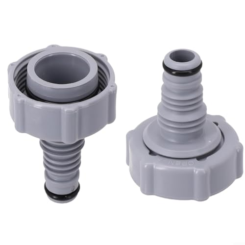 P6H1419 Pool-Ablassventil, Universal-Ablaufadapter, Schlauchverbinder für Pool-Wasserablauf, robuste Schlauch-Rohr-Ventilverschraubung (1 Stück) (2 Stück) von LJFIWY