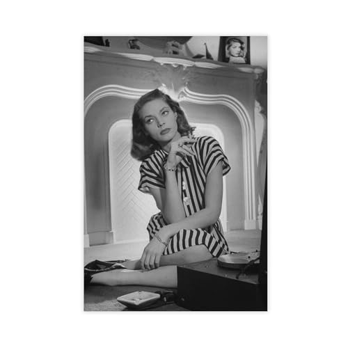 LJHFAOA Poster "Schauspielerin Lauren Bacall", Leinwandposter, Wandkunst, Dekordruck, Bild Gemälde für Wohnzimmer, Schlafzimmer, Dekoration, 20 x 30 cm, 10 Stück LJHFAOA Poster "Schauspielerin Lauren Bacall", Leinwandposter, Wandkunst, Dekordruck, Bild Gemälde für Wohnzimmer, Schlafzimmer, Dekoration, 20 x 30 cm, 10 Stück von LJHFAOA