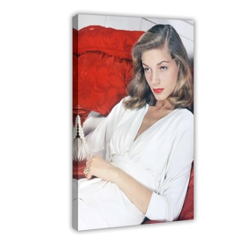 LJHFAOA Poster "Schauspielerin Lauren Bacall", Leinwandposter, Wandkunst, Dekordruck, Gemälde für Wohnzimmer, Schlafzimmer, Dekoration, 50 x 75 cm LJHFAOA Poster "Schauspielerin Lauren Bacall", Leinwandposter, Wandkunst, Dekordruck, Gemälde für Wohnzimmer, Schlafzimmer, Dekoration, 50 x 75 cm von LJHFAOA