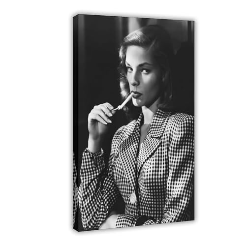 LJHFAOA Poster "Schauspielerin Lauren Bacall", Leinwandposter, Wandkunst, Dekordruck, Gemälde für Wohnzimmer, Schlafzimmer, Dekoration, 50 x 75 cm LJHFAOA Poster "Schauspielerin Lauren Bacall", Leinwandposter, Wandkunst, Dekordruck, Gemälde für Wohnzimmer, Schlafzimmer, Dekoration, 50 x 75 cm von LJHFAOA