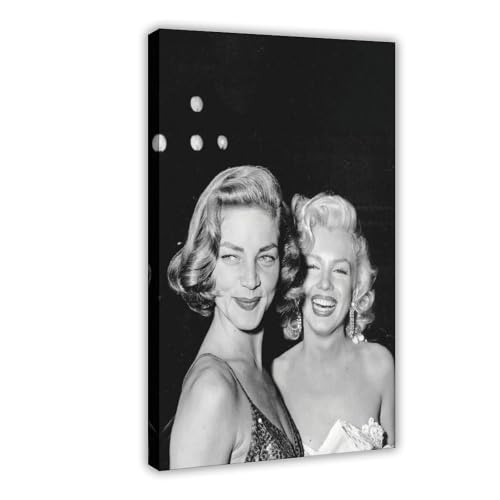 LJHFAOA Poster auf Leinwand, Lauren Bacall und Marilyn Monroe, Wandkunst, Dekordruck, Gemälde für Wohnzimmer, Schlafzimmer, Dekoration, 40 x 60 cm, 2 Stück LJHFAOA Poster auf Leinwand, Lauren Bacall und Marilyn Monroe, Wandkunst, Dekordruck, Gemälde für Wohnzimmer, Schlafzimmer, Dekoration, 40 x 60 cm, 2 Stück von LJHFAOA