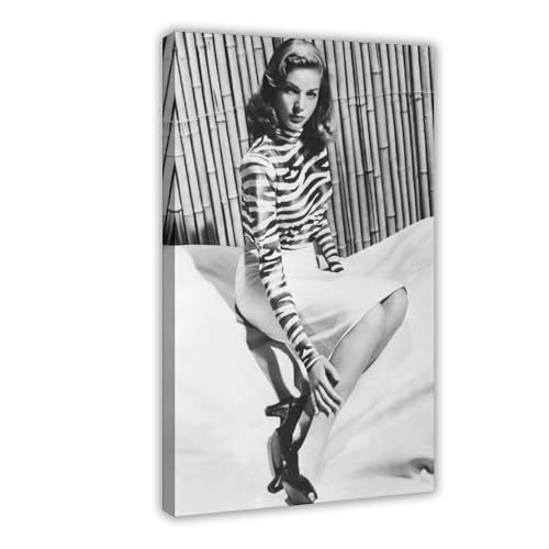 Poster "Schauspielerin Lauren Bacall" (13), Leinwand-Poster, Schlafzimmerdekoration, Landschaft, Büro, Raumdekoration, Geschenk, 50 x 75 cm von LJHFAOA