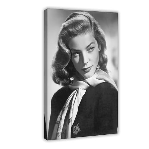Poster "Schauspielerin Lauren Bacall" (20) auf Leinwand, Schlafzimmer, Dekoration, Landschaft, Büro, Raumdekoration, Geschenk, 20 x 30 cm von LJHFAOA
