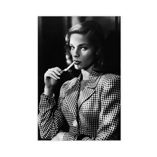 Poster "Schauspielerin Lauren Bacall", Leinwandposter, Schlafzimmer, Dekoration, Landschaft, Büro, Raumdekoration, Geschenk, 60 x 90 cm, 2 Stück Poster "Schauspielerin Lauren Bacall", Leinwandposter, Schlafzimmer, Dekoration, Landschaft, Büro, Raumdekoration, Geschenk, 60 x 90 cm, 2 Stück von LJHFAOA