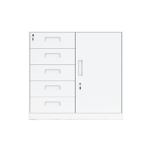 Dokumente 1,2 mm Aktenraum, Datenschrank, Wohnzimmer, Schublade, Aufbewahrung, Organizer, Büro, Aktenschrank, Kleiner Schrank mit Schloss für Schule(Weiß) von LJHFG63KUYT