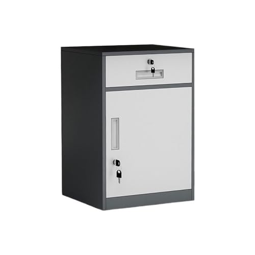 Dokumente Büro-Kurzschrank, multifunktionaler Aufbewahrungsschrank, Aktenschrank, Schubladenschrank aus Stahl unter dem Schreibtisch mit Schloss, Schrank, 1,2 mm für Schule(Grigio) von LJHFG63KUYT