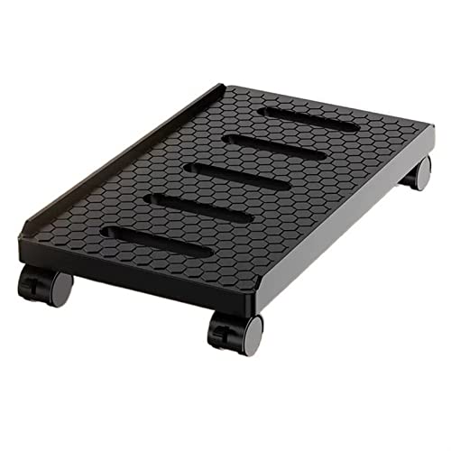 LJHFG63KUYT Büro Mobiler CPU-Ständer, rollender PC-Tower-Ständer mit 4 Lenkrollen, Boden-CPU-Halterwagen mit feststellbarem Rad unter dem Schreibtisch for das Heimbüro Zubehör(Schwarz) von LJHFG63KUYT