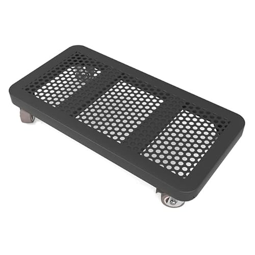 LJHFG63KUYT Büro Mobiler PC-Tower-Ständer, rollender CPU-Ständer for unter dem Schreibtisch, Boden-CPU-Halter-Ständerwagen mit feststellbaren Rädern, for Zuhause, Büro Zubehör(Schwarz,400mm*300mm) von LJHFG63KUYT