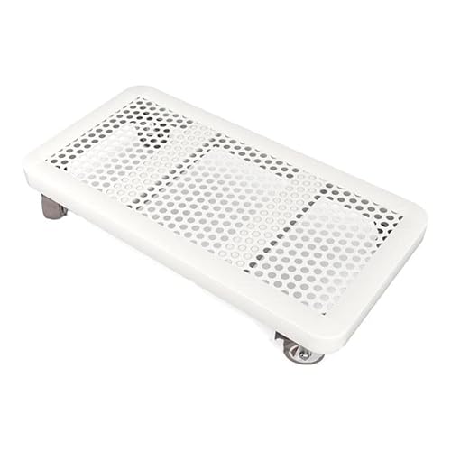LJHFG63KUYT Büro Mobiler PC-Tower-Ständer, rollender CPU-Ständer for unter dem Schreibtisch, Boden-CPU-Halter-Ständerwagen mit feststellbaren Rädern, for Zuhause, Büro Zubehör(Weiß,400mm*200mm) von LJHFG63KUYT