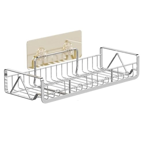 LJHFG63KUYT Halterung Duschregal fürs Badezimmer mit Haken, selbstklebendes Duschregal for Aufhängen, an der Wand montierte Duschregale ohne Bohren for Küche und Bad für Küche von LJHFG63KUYT