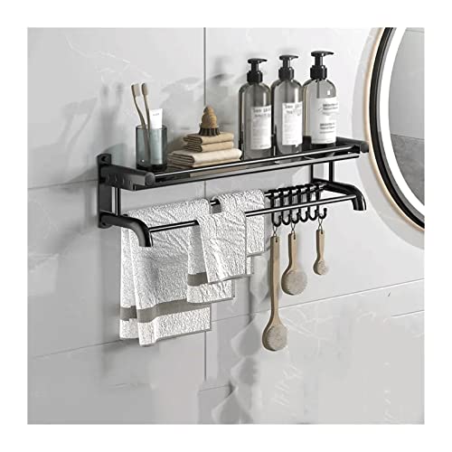 LJHFG63KUYT Halterung Lagerregal Toilettenwaschtisch Einfaches Lagerregal aus Metall for die Küchenarbeitsplatte mit Haken und Handtuchhalter Wandlagerregal für Küche(70) von LJHFG63KUYT