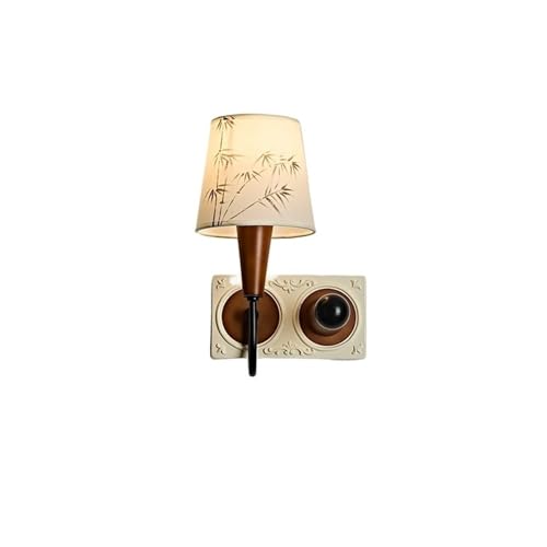 LJHFG63KUYT Innen Korridor Wohnzimmer Mit Haken Wand Lampe Stoff Lampenschirm Retro Dekorative für Hotel(Weiß) von LJHFG63KUYT
