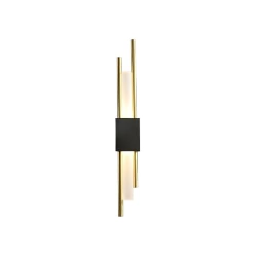 LJHFG63KUYT Innen Moderne einfache Luxus Kupfer Wandleuchte Treppe Korridor Schlafzimmer Nacht dekorative Lampe für Hotel(Schwarz) von LJHFG63KUYT