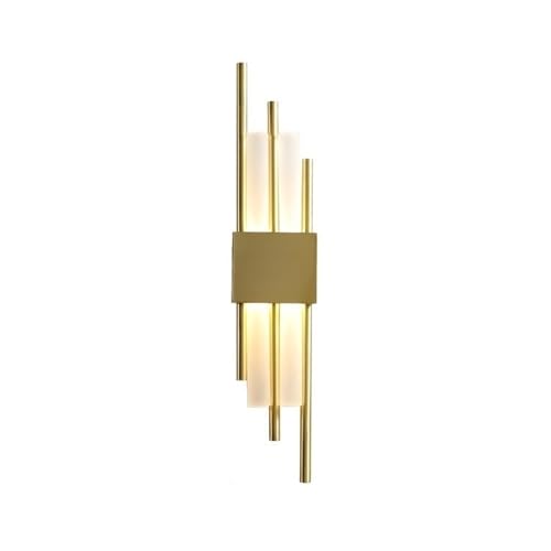 LJHFG63KUYT Innen Treppenhaus Korridor Schlafzimmer Nachttischlampe Dekorative Lampe Moderne Einfache Luxus Kupfer Wandleuchte für Hotel(Gold) von LJHFG63KUYT