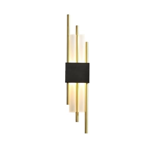 LJHFG63KUYT Innen Treppenhaus Korridor Schlafzimmer Nachttischlampe Dekorative Lampe Moderne Einfache Luxus Kupfer Wandleuchte für Hotel(Schwarz) von LJHFG63KUYT