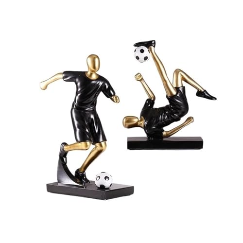 LJHFG63KUYT Moderne 2er-Pack Kreative Harzfigur Fußball Ornamente Büro Desktop Wohnzimmer Home Dekorationen für Büro von LJHFG63KUYT