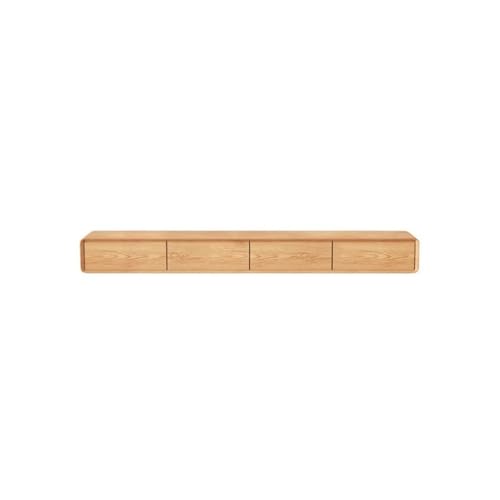 LJHFG63KUYT Praktisch Minimalistische schwebende TV-Einheit, wandmontierter TV-Schrank, Medienkonsolen-Center for das Wohnzimmer Fernsehschrank(Natural) von LJHFG63KUYT