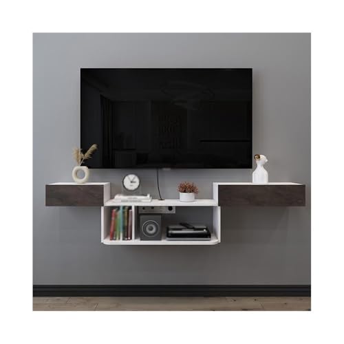 LJHFG63KUYT Praktisch Schwebender TV-Ständer, an der Wand montierter TV-Schrank, Entertainment-Media-Konsolencenter fürs Büro Fernsehschrank(160x25x40cm) von LJHFG63KUYT