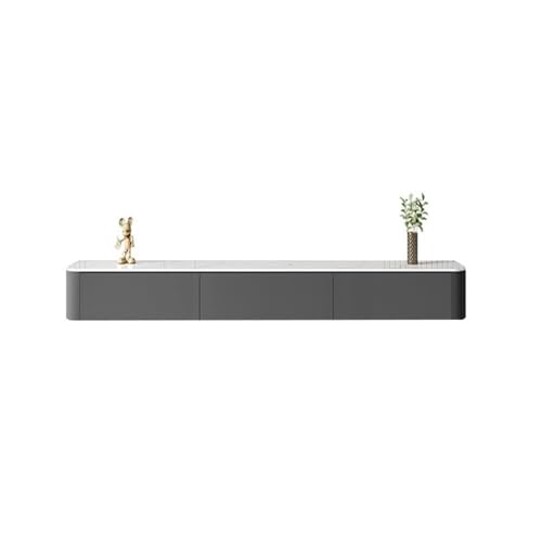 LJHFG63KUYT Praktisch Schwebender TV-Ständer, an der Wand montierter TV-Ständer mit Schublade und Klapptüraufbewahrung Fernsehschrank(Grigio,Groß) von LJHFG63KUYT