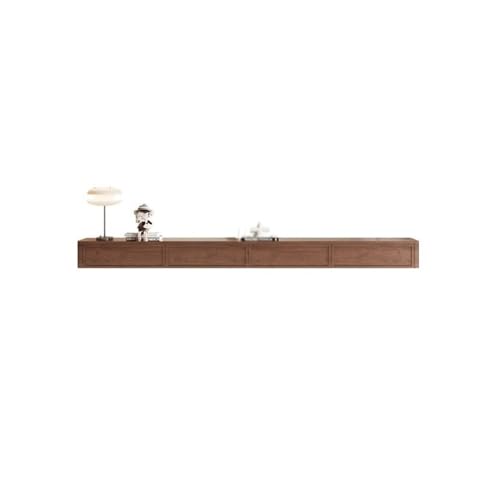 LJHFG63KUYT Praktisch Schwebender TV-Ständer, wandmontiertes Entertainment-Center mit 2 Schubladen, Medienkonsole Fernsehschrank(Bruin,160x24x20cm) von LJHFG63KUYT