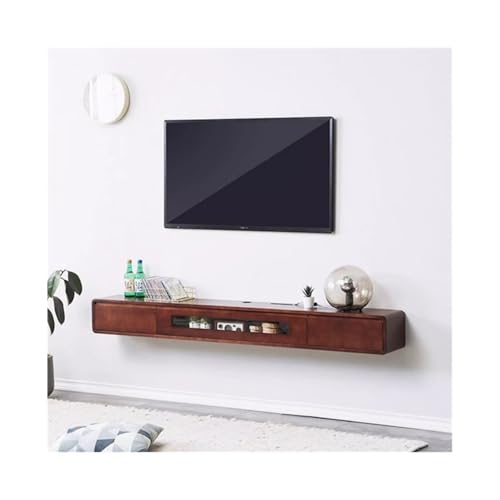 LJHFG63KUYT Praktisch Schwebendes TV-Konsolenregal mit Schubladen, schwebende TV-Regale for Wohnzimmer, Esszimmer Fernsehschrank(Bruin,Mittel) von LJHFG63KUYT