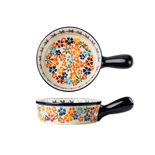 Lasagneform Griffplatte Keramik Ofenplatte Vintage Geschirr Haushaltssalatplatte Das Hochtemperaturbeständige Auflaufform Stapelbares(16.3cm) von LJHFG63KUYT
