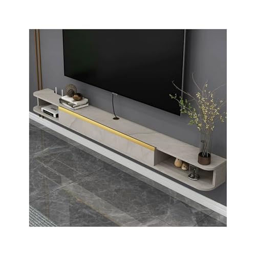Praktisch Wandmontierter schwebender TV-Ständer, modernes schwebendes Unter-TV-Regal mit herunterklappbarer Tür und offenem Ablagefach, Entertainment-Center-Konsolenschrank mit Stauraum for Wohnzimmer Praktisch Wandmontierter schwebender TV-Ständer, modernes schwebendes Unter-TV-Regal mit herunterklappbarer Tür und offenem Ablagefach, Entertainment-Center-Konsolenschrank mit Stauraum for Wohnzimmer von LJHFG63KUYT