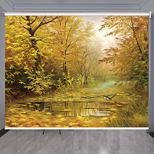 LJHU Rollos für Fenster Ohne Bohren Herbstwald Gemusterte Rollos, Innen- Und Außenaufroller für Wohnzimmer/Kinderzimmer/Schlafzimmer, 100% Verdunkelnde Fensterrollos LJHU Rollos für Fenster Ohne Bohren Herbstwald Gemusterte Rollos, Innen- Und Außenaufroller für Wohnzimmer/Kinderzimmer/Schlafzimmer, 100% Verdunkelnde Fensterrollos von LJHU