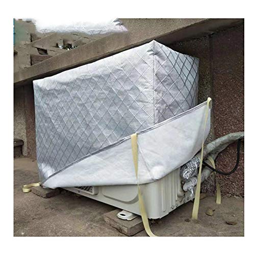 LJIANW Abdeckung Gartenmöbel Außenklimaanlage Abdeckungs Fenster AC-Abdeckung Staubdicht Wasserdicht Regenfest Verdicken Baumwolle Aluminiumfolie,9Größen (Color : Silver, Size : 85X32X60CM) von LJIANW