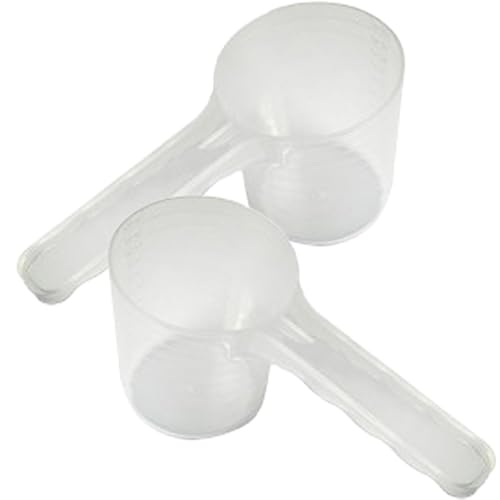 2 Stück 100 ml Tiernahrungs-Messschaufel Kunststoff Backen Messlöffel langer Griff Messlöffel Waschmittelschaufel von LJJCSFF
